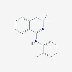 molecular formula C18H20N2 B399935 (3,3-Dimethyl-3,4-dihydro-2H-isoquinolin-1-ylidene)-o-tolyl-amine CAS No. 328089-07-2