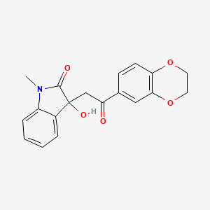 3-[2-(2,3-dihydro-1,4-benzodioxin-6-yl)-2-oxoethyl]-3-hydroxy-1-methyl-1,3-dihydro-2H-indol-2-one