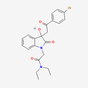 2-{3-[2-(4-bromophenyl)-2-oxoethyl]-3-hydroxy-2-oxo-2,3-dihydro-1H-indol-1-yl}-N,N-diethylacetamide