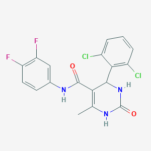 4-(2,6-dichlorophenyl)-N-(3,4-difluorophenyl)-6-methyl-2-oxo-3,4-dihydro-1H-pyrimidine-5-carboxamide