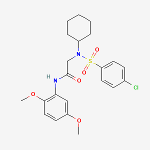 2-[(4-chlorophenyl)sulfonyl-cyclohexylamino]-N-(2,5-dimethoxyphenyl)acetamide