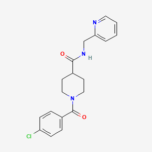 1-(4-chlorobenzoyl)-N-(2-pyridinylmethyl)-4-piperidinecarboxamide