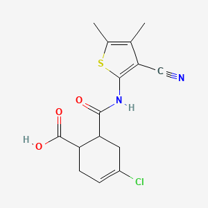 4-chloro-6-{[(3-cyano-4,5-dimethyl-2-thienyl)amino]carbonyl}-3-cyclohexene-1-carboxylic acid