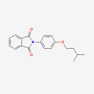 molecular formula C19H19NO3 B3999414 2-[4-(3-Methylbutoxy)phenyl]isoindole-1,3-dione 