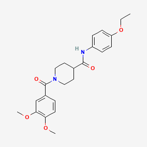 1-(3,4-dimethoxybenzoyl)-N-(4-ethoxyphenyl)piperidine-4-carboxamide