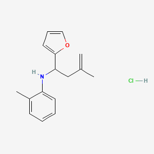 N-[1-(2-furyl)-3-methyl-3-buten-1-yl]-2-methylaniline hydrochloride