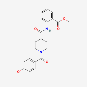 Methyl 2-[1-(4-methoxybenzoyl)piperidine-4-amido]benzoate