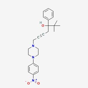 2,2-Dimethyl-7-[4-(4-nitrophenyl)piperazin-1-yl]-3-phenylhept-5-yn-3-ol