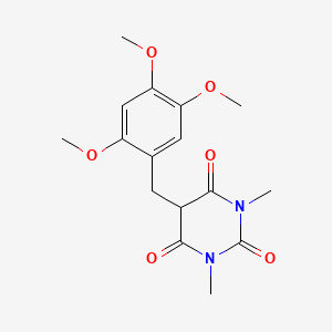 molecular formula C16H20N2O6 B3999526 1,3-dimethyl-5-(2,4,5-trimethoxybenzyl)-2,4,6(1H,3H,5H)-pyrimidinetrione 