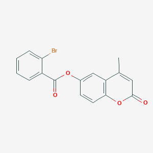 molecular formula C17H11BrO4 B399953 4-methyl-2-oxo-2H-chromen-6-yl 2-bromobenzoate 