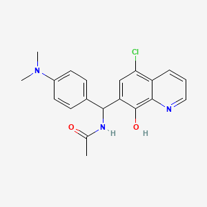 molecular formula C20H20ClN3O2 B3999546 N-{(5-chloro-8-hydroxy-7-quinolinyl)[4-(dimethylamino)phenyl]methyl}acetamide 