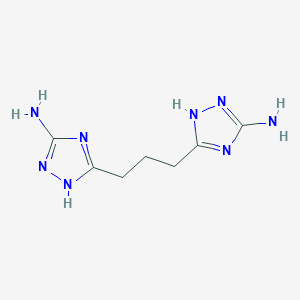 molecular formula C7H12N8 B399955 5-[3-(3-amino-1H-1,2,4-triazol-5-yl)propyl]-1H-1,2,4-triazol-3-amine 