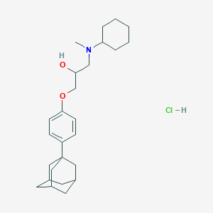 1-[4-(1-Adamantyl)phenoxy]-3-[cyclohexyl(methyl)amino]propan-2-ol;hydrochloride