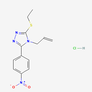 3-Ethylsulfanyl-5-(4-nitrophenyl)-4-prop-2-enyl-1,2,4-triazole;hydrochloride