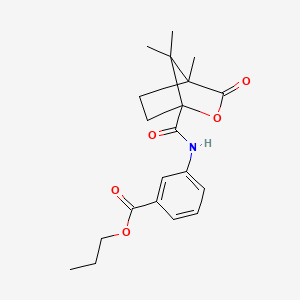 propyl 3-{[(4,7,7-trimethyl-3-oxo-2-oxabicyclo[2.2.1]hept-1-yl)carbonyl]amino}benzoate