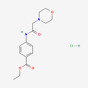 Ethyl 4-[(2-morpholin-4-ylacetyl)amino]benzoate;hydrochloride