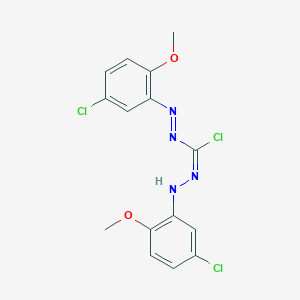 N,2-bis(5-chloro-2-methoxyphenyl)diazenecarbohydrazonoyl chloride