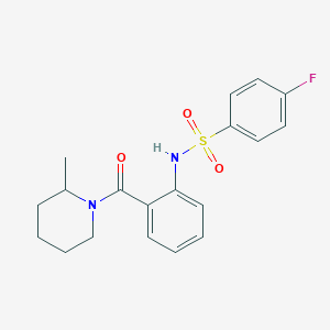 4-fluoro-N-[2-(2-methylpiperidine-1-carbonyl)phenyl]benzenesulfonamide