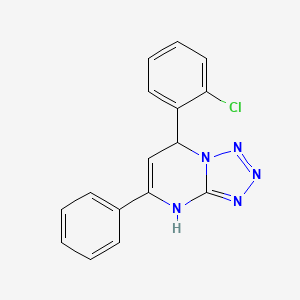 molecular formula C16H12ClN5 B3999608 7-(2-chlorophenyl)-5-phenyl-4,7-dihydrotetrazolo[1,5-a]pyrimidine 