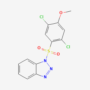 molecular formula C13H9Cl2N3O3S B3999609 1-(2,5-dichloro-4-methoxyphenyl)sulfonylbenzotriazole 