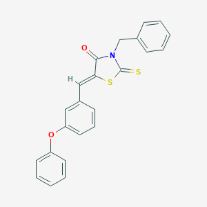 molecular formula C23H17NO2S2 B399962 3-Benzyl-5-(3-phenoxybenzylidene)-2-thioxo-1,3-thiazolidin-4-one 