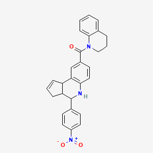 3,4-dihydro-2H-quinolin-1-yl-[4-(4-nitrophenyl)-3a,4,5,9b-tetrahydro-3H-cyclopenta[c]quinolin-8-yl]methanone