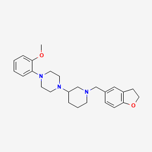 molecular formula C25H33N3O2 B3999640 1-[1-(2,3-dihydro-1-benzofuran-5-ylmethyl)-3-piperidinyl]-4-(2-methoxyphenyl)piperazine 