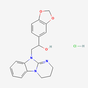 1-(1,3-benzodioxol-5-yl)-2-(3,4-dihydropyrimido[1,2-a]benzimidazol-10(2H)-yl)ethanol hydrochloride