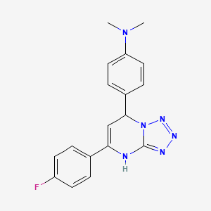 4-[5-(4-FLUOROPHENYL)-4H,7H-[1,2,3,4]TETRAZOLO[1,5-A]PYRIMIDIN-7-YL]-N,N-DIMETHYLANILINE