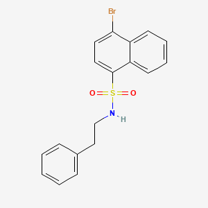 4-bromo-N-(2-phenylethyl)naphthalene-1-sulfonamide