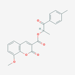 1-methyl-2-(4-methylphenyl)-2-oxoethyl 8-methoxy-2-oxo-2H-chromene-3-carboxylate