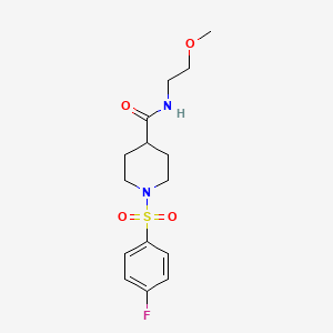 1-(4-FLUOROBENZENESULFONYL)-N-(2-METHOXYETHYL)PIPERIDINE-4-CARBOXAMIDE