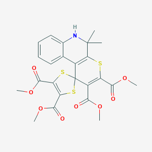 Tetramethyl 5',5'-dimethyl-5',6'-dihydrospiro[1,3-dithiole-2,1'-thiopyrano[2,3-c]quinoline]-2',3',4,5-tetracarboxylate