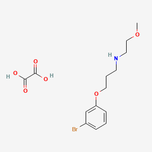 3-(3-bromophenoxy)-N-(2-methoxyethyl)propan-1-amine;oxalic acid