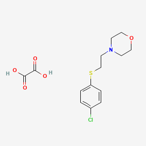 4-[2-(4-Chlorophenyl)sulfanylethyl]morpholine;oxalic acid