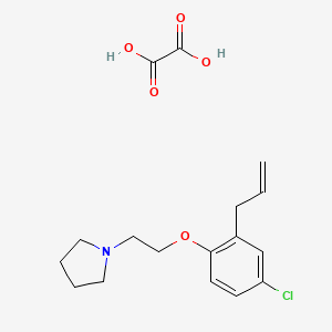 molecular formula C17H22ClNO5 B3999748 1-[2-(4-Chloro-2-prop-2-enylphenoxy)ethyl]pyrrolidine;oxalic acid 