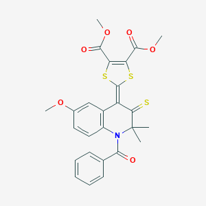 Dimethyl 2-(1-benzoyl-6-methoxy-2,2-dimethyl-3-sulfanylidenequinolin-4-ylidene)-1,3-dithiole-4,5-dicarboxylate