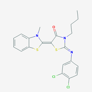 3-butyl-2-[(3,4-dichlorophenyl)imino]-5-(3-methyl-1,3-benzothiazol-2(3H)-ylidene)-1,3-thiazolidin-4-one