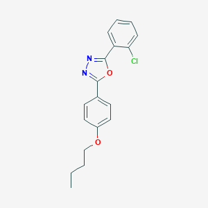 molecular formula C18H17ClN2O2 B399980 2-(4-Butoxyphenyl)-5-(2-chlorophenyl)-1,3,4-oxadiazole 