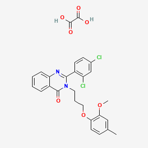 2-(2,4-dichlorophenyl)-3-[3-(2-methoxy-4-methylphenoxy)propyl]-4(3H)-quinazolinone oxalate