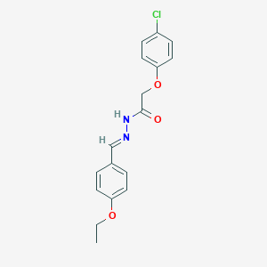molecular formula C17H17ClN2O3 B399982 2-(4-chlorophenoxy)-N'-(4-ethoxybenzylidene)acetohydrazide 