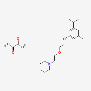 molecular formula C21H33NO6 B3999831 1-[2-[2-(3-Methyl-5-propan-2-ylphenoxy)ethoxy]ethyl]piperidine;oxalic acid 