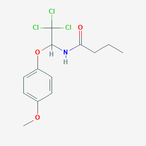 molecular formula C13H16Cl3NO3 B399985 N-[2,2,2-trichloro-1-(4-methoxyphenoxy)ethyl]butanamide 