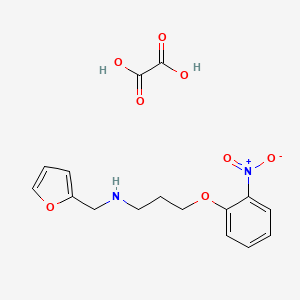 N-(furan-2-ylmethyl)-3-(2-nitrophenoxy)propan-1-amine;oxalic acid