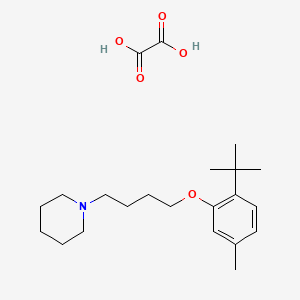 1-[4-(2-Tert-butyl-5-methylphenoxy)butyl]piperidine;oxalic acid