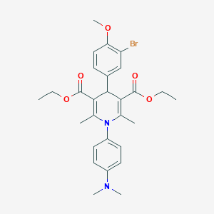 Diethyl 4-(3-bromo-4-methoxyphenyl)-1-[4-(dimethylamino)phenyl]-2,6-dimethyl-1,4-dihydropyridine-3,5-dicarboxylate