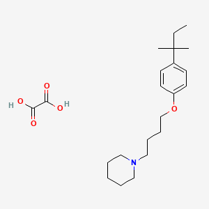 molecular formula C22H35NO5 B3999874 1-[4-[4-(2-Methylbutan-2-yl)phenoxy]butyl]piperidine;oxalic acid 