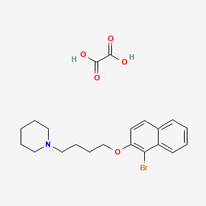 1-[4-(1-Bromonaphthalen-2-yl)oxybutyl]piperidine;oxalic acid