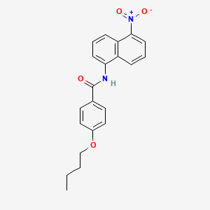 molecular formula C21H20N2O4 B3999910 4-butoxy-N-(5-nitro-1-naphthyl)benzamide 