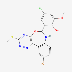 10-bromo-6-(5-chloro-2,3-dimethoxyphenyl)-3-(methylthio)-6,7-dihydro[1,2,4]triazino[5,6-d][3,1]benzoxazepine